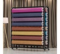 Genérico Carrito de Almacenamiento Ajustable para Telas Textiles con Estructura de Acero Resistente, Expositor Comercial con película Que Cambia de Color, Expositor móvil para organizar Telas y Mater