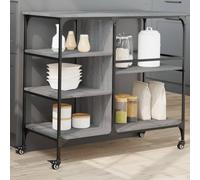Genérico Carrito de Cocina Madera ingeniería Gris Sonoma 100x45x89,5 cm,Mobiliario,Carros e Islas,Carros de Cocina y comedor-842384