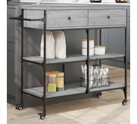 Genérico Carrito de Cocina Madera ingeniería Gris Sonoma 105x42x95 cm,Mobiliario,Carros e Islas,Carros de Cocina y comedor-842379