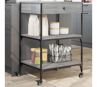 Genérico Carrito de Cocina Madera ingeniería Gris Sonoma 60x48x89,5 cm,Carros e Islas,Carros de Cocina y comedor-842374