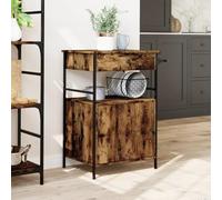 Genérico Carrito de Cocina Madera ingeniería Roble Ahumado 56x43x89,5 cm,Carros e Islas,Carros de Cocina y comedor-842393