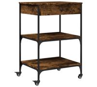 Genérico Carrito de Cocina Madera ingeniería Roble Ahumado 60x48x89,5 cm,Carros e Islas,Carros de Cocina y comedor-842373