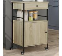 Genérico Carrito de Cocina Madera ingeniería Roble Sonoma 56x43x89,5 cm,Mobiliario,Carros e Islas,Carros de Cocina y comedor-842392