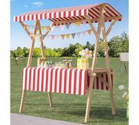 Genérico Carrito de Comida portátil con Ruedas, Puesto Plegable para Perritos Calientes, café, Flores y Dulces. Puesto de Comida al Aire Libre para vendedores ambulantes, Color 7, tamaño pequeño.