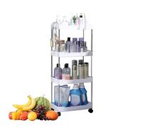 Genérico Carrito Organizador con Ruedas De 58 X 38 Cm, Multiusos, Ideal para Pañales, Baño, Dormitorio Y Cocina. Estructura Metálica Resistente. Incluye Gel De Ducha con Agua Mineral.