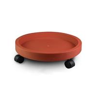 Genérico Carrito para Plantas Redondo con polea Invisible, Base de Bandeja móvil para macetas, Rueda de Remolque Engrosada, Soporte Universal para Plantas (28,5 cm/11,2 Pulgadas, Rojo) par