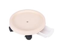Genérico Carrito para Plantas Redondo Resistente con Ruedas: Bandeja rodante para macetas, Carrito para macetas, Soporte para Plantas de jardín, 28,6 cm, Color Beige, fácil de Mover para Uso en Inter