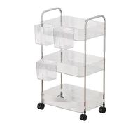 Generico Carritos con ruedas, porta aperitivos de acrílico multicapa, útiles giratorios con ruedas - Para salón, artesanía, cocina, oficina, casa, lavandería, maquillaje, dormitorio