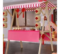 Genérico Carritos de Comida comerciales Perritos Calientes, Helados, café y postres | Puesto móvil de Venta de Cigarrillos y perfumes | Mostrador Grande de Madera para expendedoras (Color 3