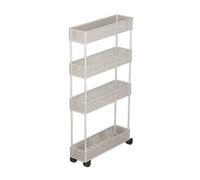 Genérico Carro De Almacenamiento Delgado con Ruedas,Carro Rodante Organizador De Baño,Estante De Almacenamiento con Ruedas,para Lugares Estrechos De Lavandería De Baño(Color 1,9x50x74cm)