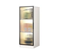 Genérico Carro De Almacenamiento Delgado De Aleación Aluminio,Estante De Almacenamiento Espacio Estrecho, Gabinete Organizador con Puerta Gabinete,for Lugares Estrechos(Color 1,40x32x101cm)