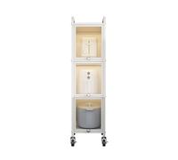 Genérico Carro De Almacenamiento Delgado,gabinete Organizador De Baño con Ruedas Universales,Carro De Espacio Estrecho Abatible, For Lugares Estrechos De Esquina Pequeña(4 tiers-30x50x115.7cm)