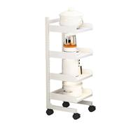 Genérico Carro De Espacio Estrecho,Carrito Almacenamiento Delgado con Ruedas,Gabinete Organizador De Baño,Altura De Estante Ajustable,para Lugares Estrechos Esquina Pequeña(Color 1,25x28x95cm)