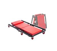 Genérico Carro De Orugas Giratorio 360° con 6 Ruedas, 2 En 1: Asiento/Plataforma Rodante Plegable, Asiento Tipo Z For Talleres Reparación Automóviles