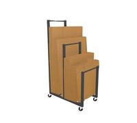 Genérico Carro Organizador De Cartón, Estantería De Almacenamiento De Cartón, Organizador De Cartón De Pie con Ruedas,For Almacén O Garaje.