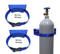 Genérico Carro para Cilindros de Gas, Estante de Acero para Almacenamiento de Gas, Tanques de pie, Estante para Cilindros de oxígeno, 2 Soportes de Pared para Cilindros