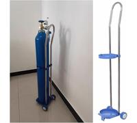 Genérico Carro para Cilindros, Estante de Almacenamiento de Gas de Acero Inoxidable, Tanques de pie, Carro para Tanque de oxígeno de Acero Inoxidable para Uso médico/de