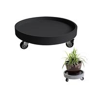 Genérico Carro para macetas Easy Move con Ruedas, Bandeja giratoria de 360°, Ruedas con Freno para Uso Interior/Exterior, Color Negro, Soporte para macetas de 36x36 cm.