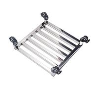 Genérico Carro para Plantas de Acero Inoxidable de Alta Resistencia con Ruedas con Bloqueo, Carrito para Plantas de Interior/Exterior de 35 cm, Carro Duradero para macetas Que facilita la Movilidad y