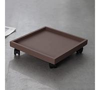 Genérico Carro para Plantas de Alta Resistencia con Ruedas con Bloqueo, Soporte rodante para macetas, Cesta Cuadrada de 30 cm para Plantas en Maceta, palé Duradero para Plantas de Uso Interior/exteri