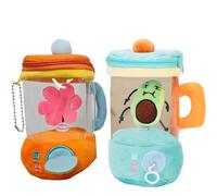 Genérico Carrot Blender Plush, Cute Carrots Juicer Plush with Hidden Zipper Storage & Keychain Clip, Creative Desk and Gift, For Kids Girl Playhouse Parentend Accessories Play Toys(2pcs A)