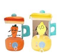 Genérico Carrot Blender Plush, Cute Carrots Juicer Plush with Hidden Zipper Storage & Keychain Clip, Creative Desk and Gift, For Kids Girl Playhouse Parentend Accessories Play Toys(2pcs C)