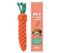 Genérico Carrot Dog Toy, Calming Teether with Chewing and Cleaning Rope, Interactive Carrot Design, Perfect for Boredom Relief, Sturdy and Safety for Play, Ideal for Outdoor Adventures