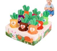 Genérico Carrot Game for - Carrot Harvest Game Plush Toy - Sensory Box Sorting & Counting Puzzle Games for 1-3 -Year-Olds Carrots Harvest