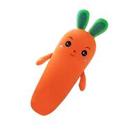 Genérico Carrot Plush Pillow Toy, Cartoon Bunny Cushion, 70cm, Soft Stuffed Vegetable Design, Cozy Plush Fabric, for Unique Bed Decor Gift, Long Body Support, Valentine's Day Kids