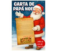 Genérico Carta Personalizada de Papá Noel para Niños, Regalo Navideño con Ilustraciones, Firma y Sello de Papá Noel, Sobre Grande con Decoraciones Navideñas