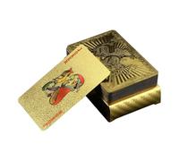 Genérico Cartas de Doradas - Baraja de Juego de Lujo de 3,43 Pulgadas | Juego Elegante: Dorados con un diseño Elegante, Duradero y portátil, Ideal para veladas de, Bodas, Regalos