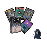 Genérico Cartas de oráculo de sanación chamánica,Shamanic Healing Oracle Cards,with Bag,Party Game,Juguetes de adivinación