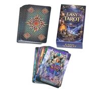 Genérico Cartas de Oráculo Fáciles,78 Piezas Juego de Mesa para | Baraja de Tarot Rosa para Principiantes - para Adultos Hombres Mujeres Familias Principiantes Reuniones Sociales