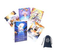 Genérico Cartas de Oráculo Trabajador de la Luz,Lightworker Oracle Cards,with Bag,Firend Game,Juguetes de adivinación