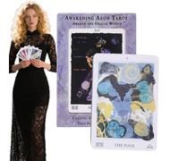 Genérico Cartas De Tarot - Baraja de Videncia para Lecturas Psíquicas | Guía Espiritual De Videncia Mística para Meditación Autoconocimiento Estudios Ocultos Juego De Cartas Adultos Estudiantes
