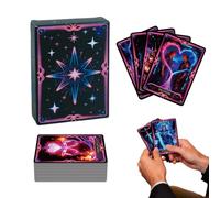 Generico Cartas de Tarot para Principiantes,Baraja de Tarot Neón Portátil | Juego De Cartas De Mesa Para Entretenimiento | Para Noches Familiares, Fiestas, Reuniones Sociales, Viajes Y Casa