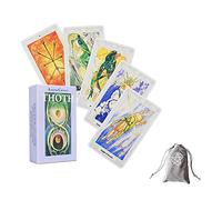 Genérico Cartas del Tarot de Aleister Crowley Thoth,Aleister Crowley Thoth Tarot Cards,with Bag,Party Game,Juguetes de adivinación
