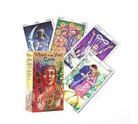 Genérico Cartas del Tarot de la Rueda del Año,Wheel of The Year Tarot Cards,Tarot Deck,Firend GameJuguetes de adivinación