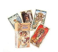 Genérico Cartas del Tarot de Mucha,Mucha Tarot Cards,Tarot Deck,Firend GameJuguetes de adivinación