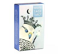 Genérico Cartas del Tarot del Sabio Blanco,White Sage Tarot Cards,Tarot Card,Party Game,Juguetes de adivinación