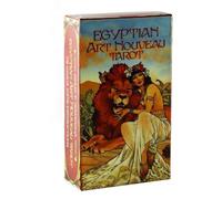 Genérico Cartas del Tarot Egipcio Art Nouveau, 78 Barajas, oráculo, visiones en inglés, Juegos de edición de adivinación Egyptian Art Nouveau Tarot