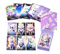 Genérico Cartas del Tarot | Set de 78 Cartas Coleccionables con Ilustraciones de Gato para Principiantes | Baraja de Adivinación | para Hombres Mujeres Meditación Viaje Mesa y Reuniones Familiares