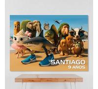 Genérico Cartel Personalizado Brain Rot, 100x80 cm, Pancarta Cumpleaños, Póster Decorativo, Multicolor