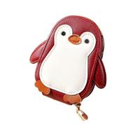 Generico Cartera de piel sintética con cremallera de acordeón - Organizador de tarjetas de crédito Animalier - Para el trabajo, la escuela, la oficina, el hotel y las citas, rojo, Fare riferimento