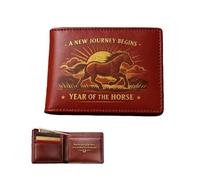 Genérico Cartera del Año del Caballo 2026: un símbolo de Fuerza y nuevos comienzos, Cartera del Zodiaco del Caballo de la Suerte (A1)