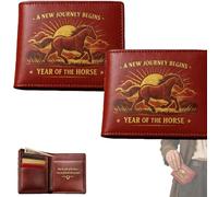 Genérico Cartera del Año del Caballo 2026: un símbolo de Fuerza y nuevos comienzos, Cartera del zodíaco del Caballo de la Suerte, Regalo de Riqueza Feng Shui (2PC)