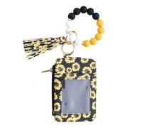 Generico Cartera Llavero - Bolso de 3 Pulgadas de Cuentas para Estilo Viaje, Fiesta con función de Soporte de Tarjeta, Mini Cartera para Mujeres Compras, Fecha Vacaciones, Amarillo, riferimento