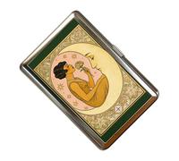 Genérico Cartera Metálica Portatarjetas | De Estilo Vintage y antirrobo | Tarjetero metálico de Visita - para Mujer, Hombre, Madre, Viaje, Universidad, Commuting