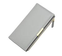Genérico Cartera Mujer PequeñA - Cartera de Mujer Nuevo patrón Color sólido Largo Tarjeta versátil Bolso Elegante Cremallera Casual clásico Cuero sintético Billetera
