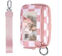 Genérico Cartera Pequeña - 14cm Bolso | Monedero Mujer Niña con Ventana ID, Cremallera Poliéster Impermeable Tarjetero Monedas Ligero Resistente Viaje Pulsera Mano 19,2cm